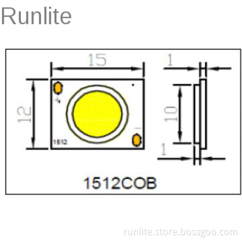 High Power 1512  5W  COB LED Diode